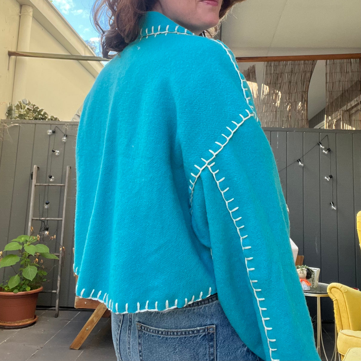 Jacket Crop Turquoise