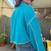 Jacket Crop Turquoise