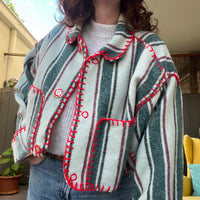 Jacket Crop a rayures