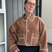 Jacket Crop Marron
