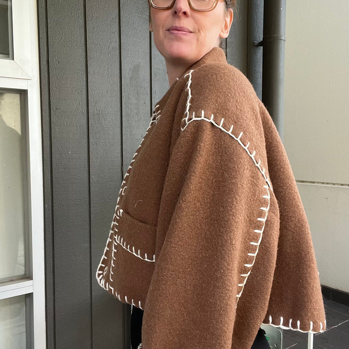 Jacket Crop Marron