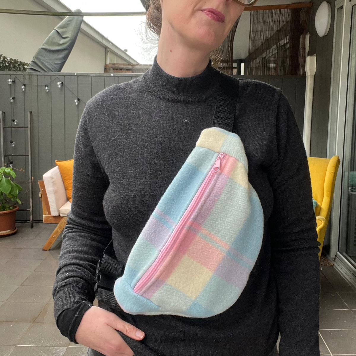 Bum bag Carreaux