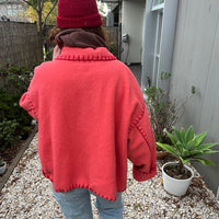 JACKET CORAL AND RED