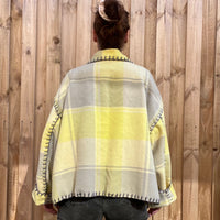 JACKET BUTTER YELLOW AND GREY
