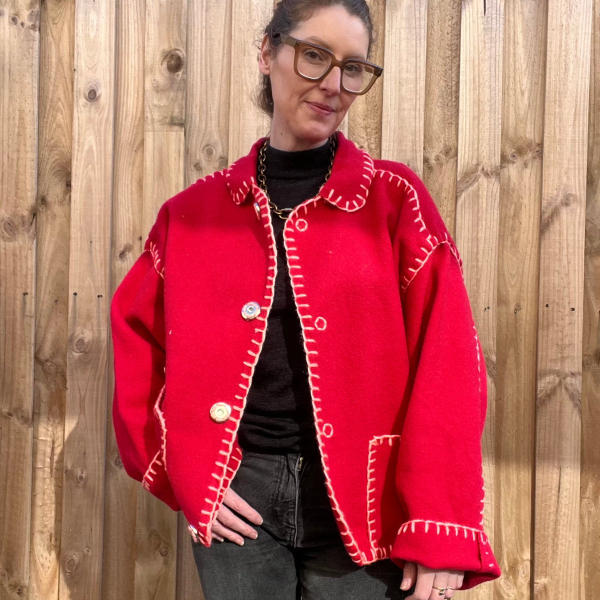 JACKET ROUGE FLAMBOYANTE