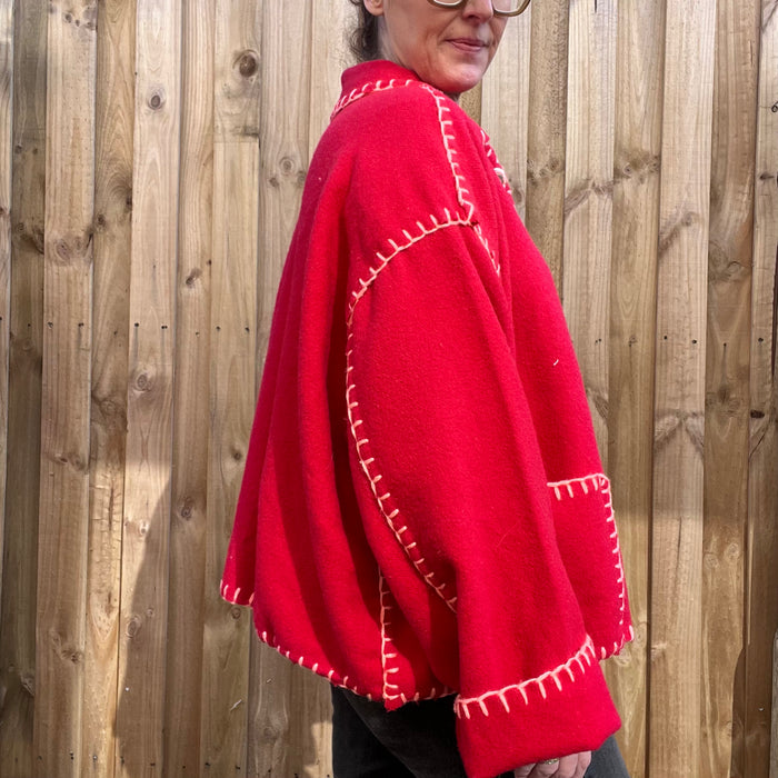 JACKET ROUGE FLAMBOYANTE