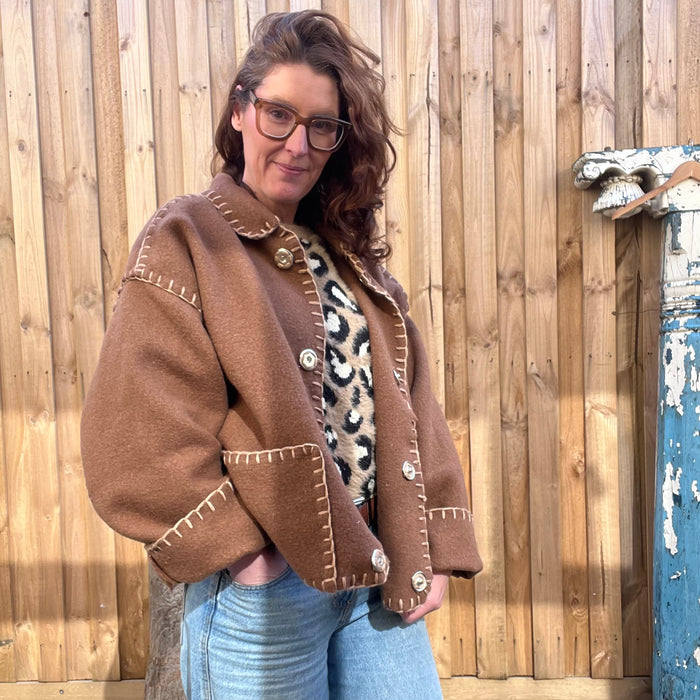 JACKET BROWN AND BROWN