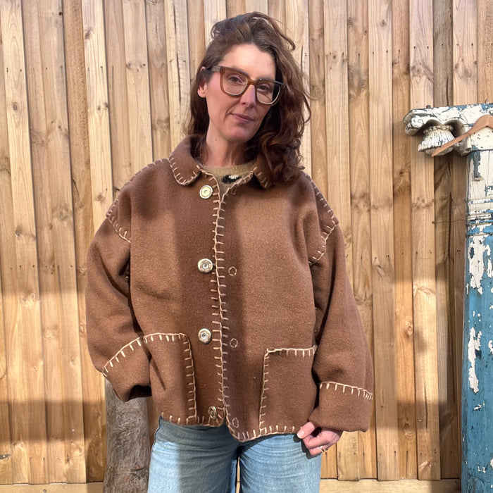 JACKET BROWN AND BROWN