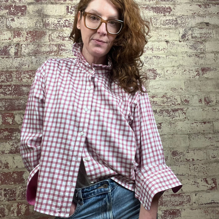 Gingham Rose et Blanc